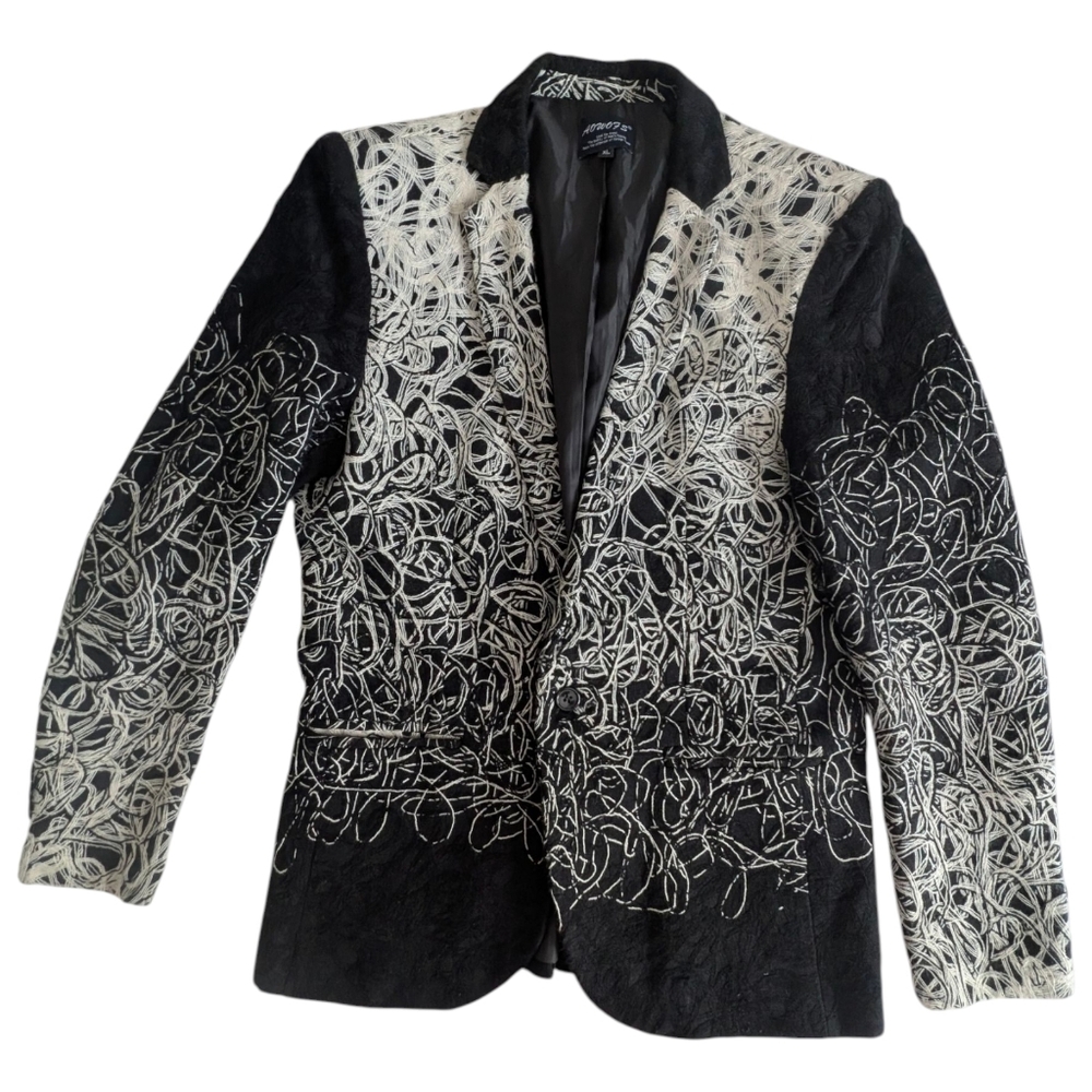 Aowofs Black And White Blazor Abstract Design XL